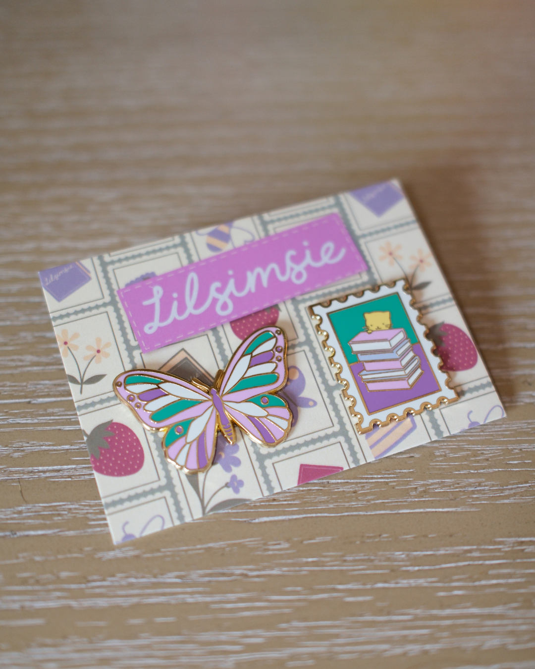Stamp Enamel Pin Set