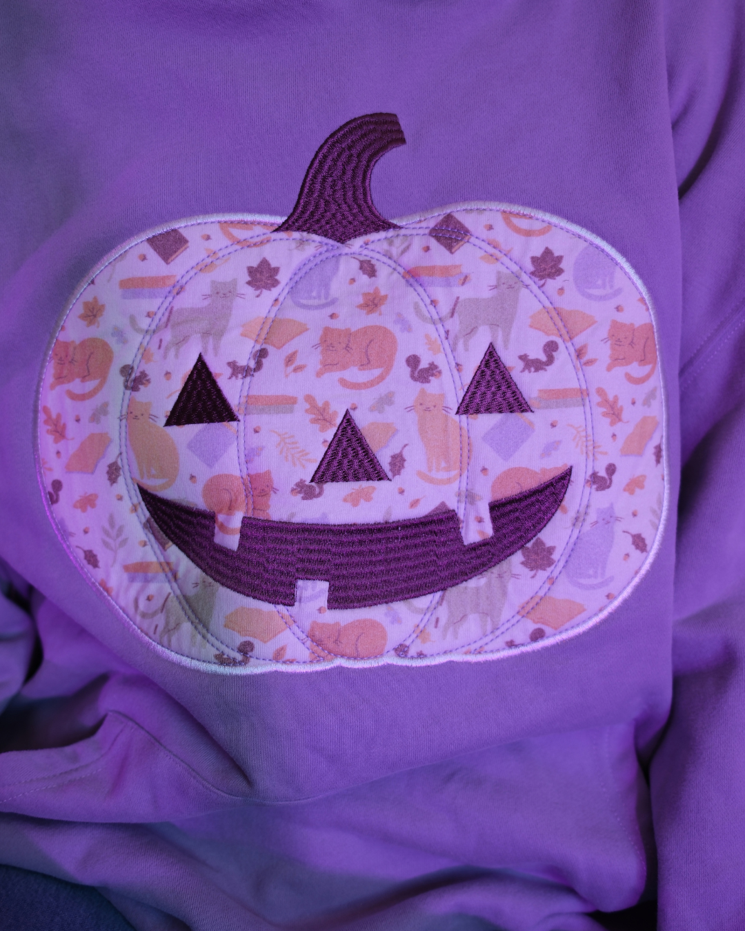 quilted pumpkin hoodie