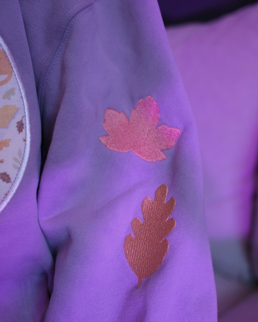 quilted pumpkin hoodie