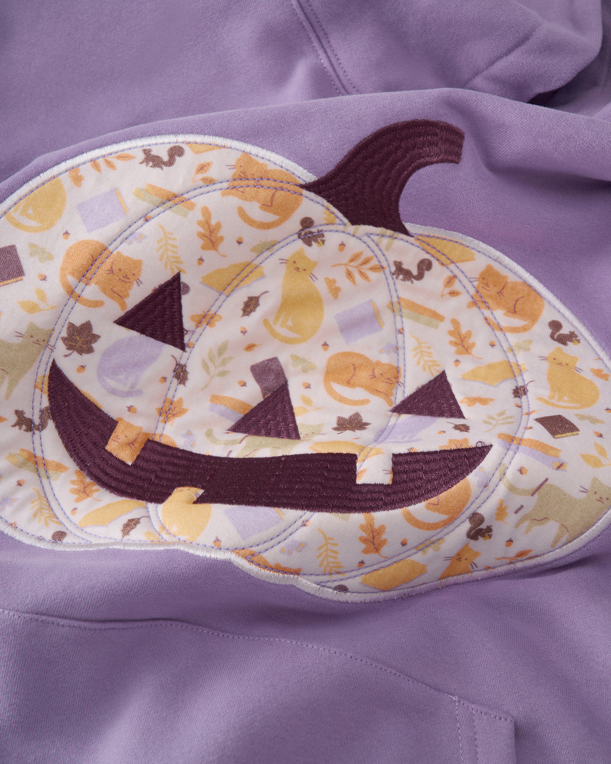 quilted pumpkin hoodie